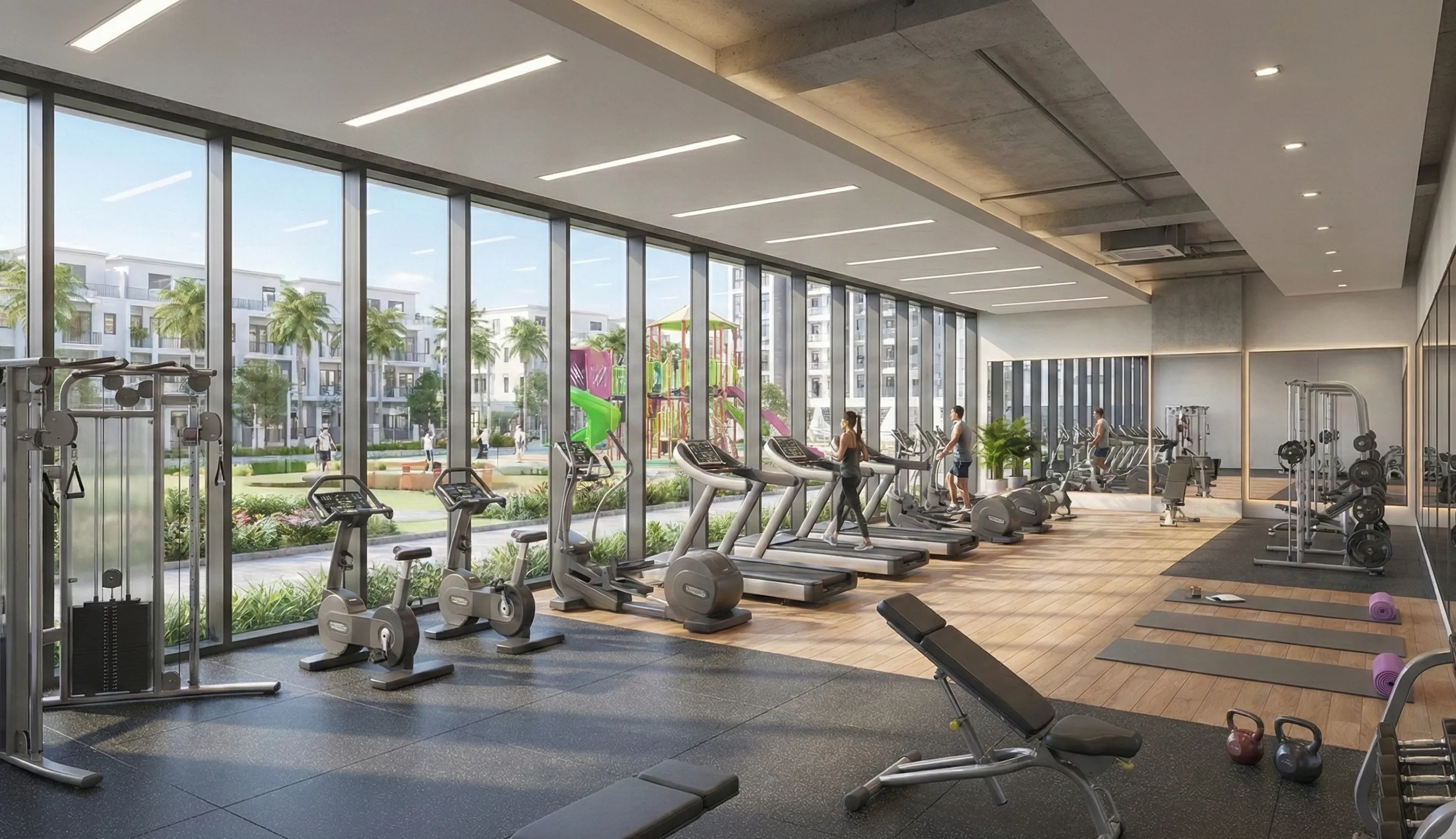 Zumba and yoga area at Sattva Sumera Parel